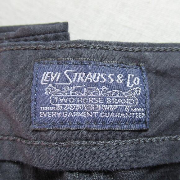 Levi Strauss Two Horse Shorts Mens Size 36 Dark Gray Cargo Rustic Hiking Outdoor - Picture 2 of 10